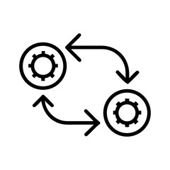 Fototapeta premium devops workflow diagram icon
