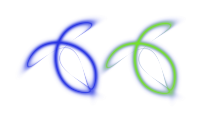 Abstract Intertwined Neon Light Trails