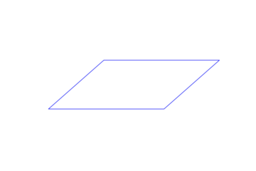 Minimalist Blue Parallelogram Wireframe