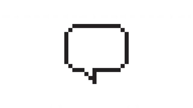 Classic pixel speech bubble idle animation suitable for messaging apps and retro styled interfaces