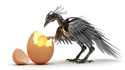 Fototapeta premium bird in nest