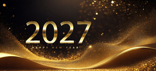Happy New Year 2027 Greeting Card