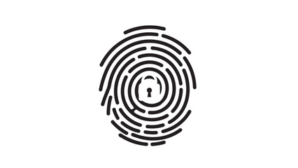 Minimalist fingerprint icon design for branding and security logos.