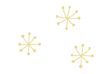 Scandinavian style abstract burst illustration  yellow