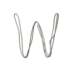 Metalic Wire 3D Alphabet or PNG Letters