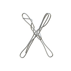 Metalic Wire 3D Alphabet or PNG Letters