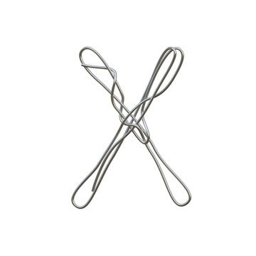 Metalic Wire 3D Alphabet or PNG Letters