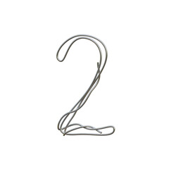 Metalic Wire 3D Alphabet or PNG Letters
