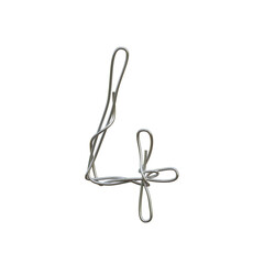 Metalic Wire 3D Alphabet or PNG Letters
