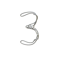 Metalic Wire 3D Alphabet or PNG Letters