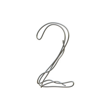 Metalic Wire 3D Alphabet or PNG Letters
