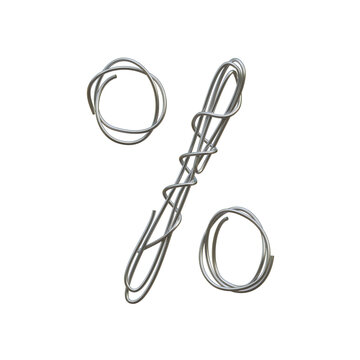 Metalic Wire 3D Alphabet or PNG Letters