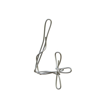 Metalic Wire 3D Alphabet or PNG Letters