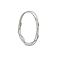 Metalic Wire 3D Alphabet or PNG Letters