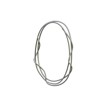 Metalic Wire 3D Alphabet or PNG Letters
