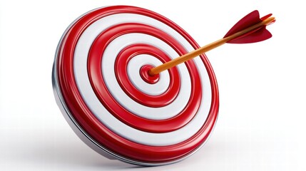 Arrow hitting the center of a target