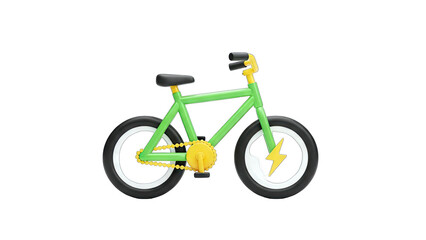 Fototapeta premium 3D Bicycle Illustration on White Background
