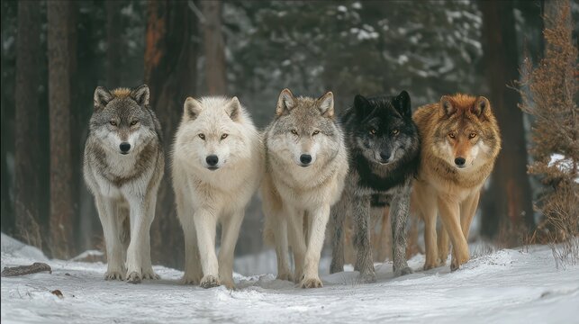 Fierce Canine Coalition: Dynamic Representation of a Wolf Pack in Natural Habitat