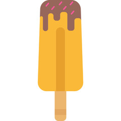 Ice Cream Love Icon Flat Style &ndash; Valentine&rsquo;s Day Romance, Sweet Dessert, Cute Love Symbol