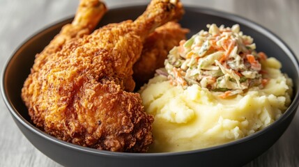 Fried chicken and mashed potatoes