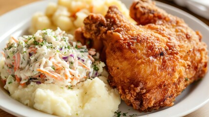 Fried chicken meal with sides