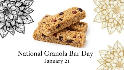 Healthy Granola Bars with Oats and Berries for National Granola Bar Day January 21