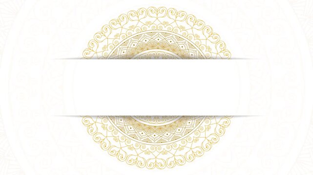 abstract arabic mandala pattern animation white background islamic holiday celebration ramadan kareem eid mubarak footage video