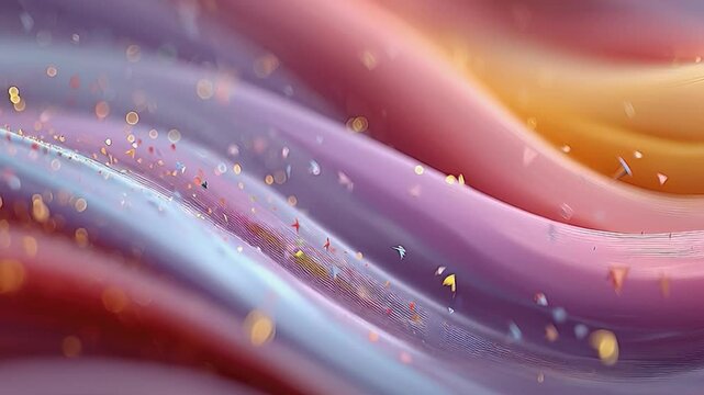 Flowing Ribbons of Color: Abstract ribbons cascade, their gradients blending seamlessly. The image creates a sense of dynamism.