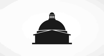 Fototapeta premium Dome Building Architecture Icon Design.