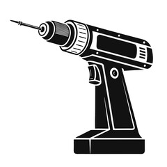 drill isolated on white,Electric Drill Icon