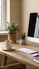 modern office interior,Stylish Home Office Setup