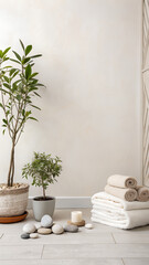 Serene Spa Setup, copy space 