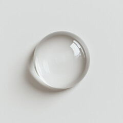 perfect drop of water on white surface, Generative AI