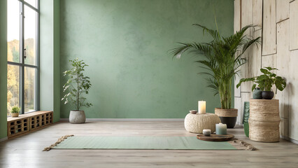 Zen Green Meditation Space