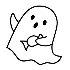 Cute ghost vector icon