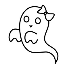 Cute ghost vector icon