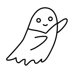 Cute ghost vector icon