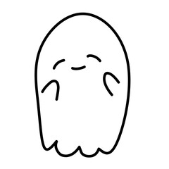 Cute ghost vector icon