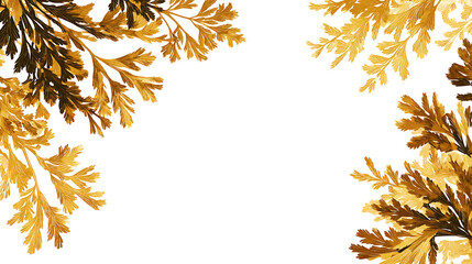 Gold-Plated Cedar Branches &ndash; Warm Glow for Festive Poster Border Projects.