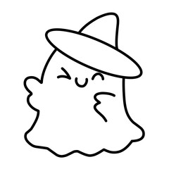 Cute ghost vector icon