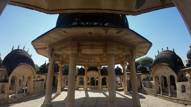 Historic Ramgopal Chhatri Memorial with Dome and Pillars in Rajasthan India