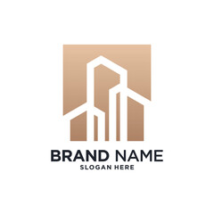Building construction logo design inspiration with modern concept