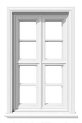 white window on a white wall