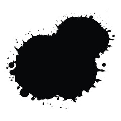 abstract black ink splash