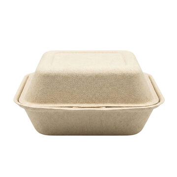 Closed Eco Friendly Paper Burger Box Takeout Container
