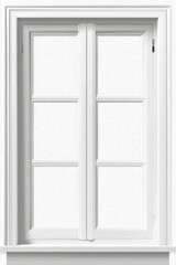 white window on a white wall