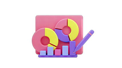 3D Charts and Graphs with Pencil Analyzing Data