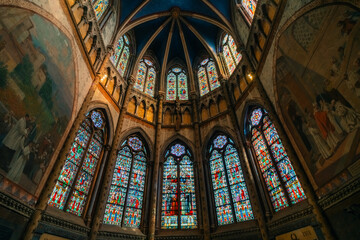 Saint Bruno Church in the heart of the town Voiron in France - 3 nov 2025
