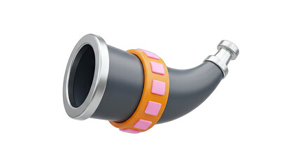 3D Cartoon Horn Illustration on White Background