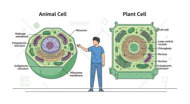Comparative study: Depicting the intricate structure and function of plant and animal cells
